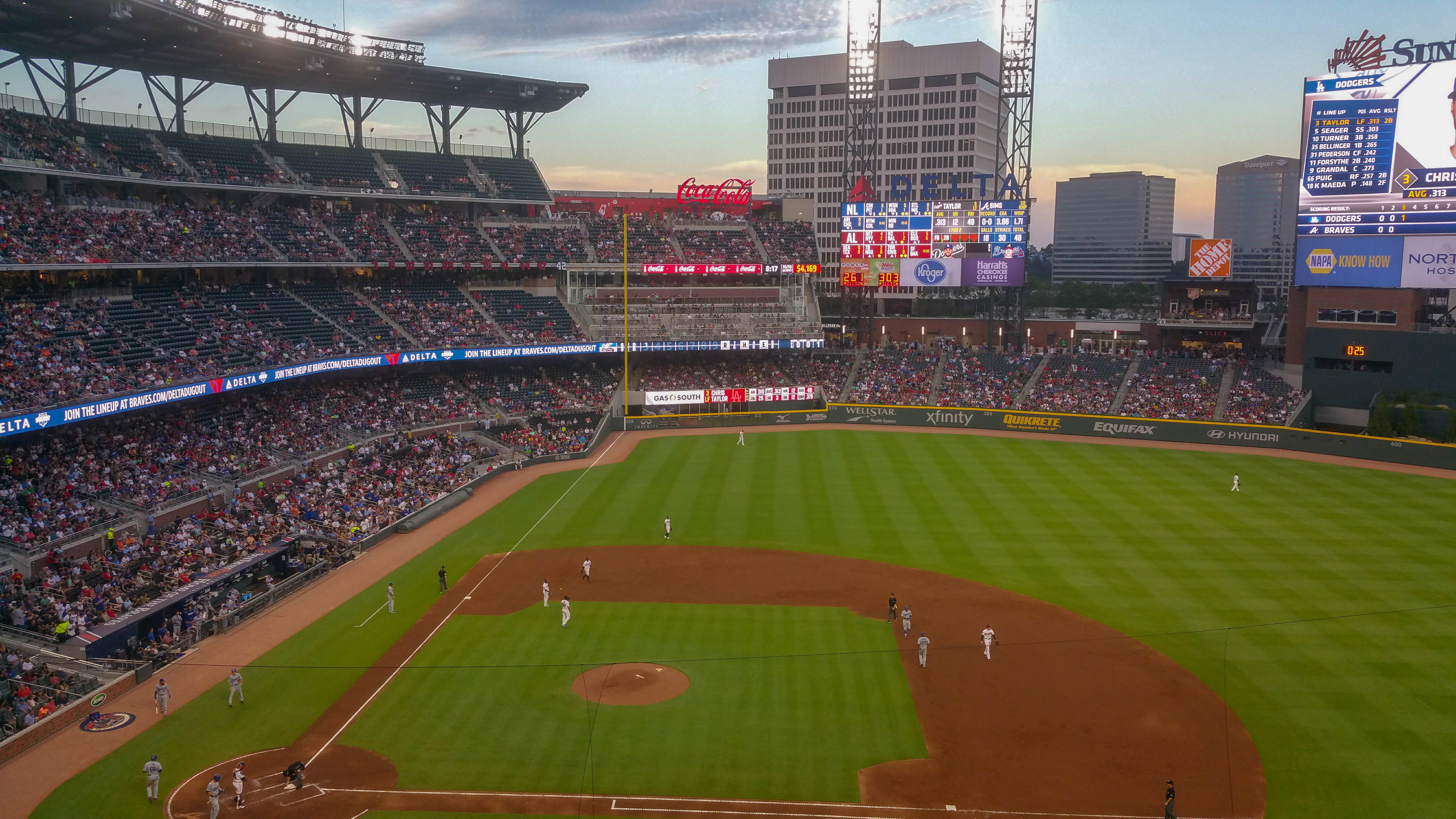 Truist Park viewed from the first-base side in an archival 2017 photograph