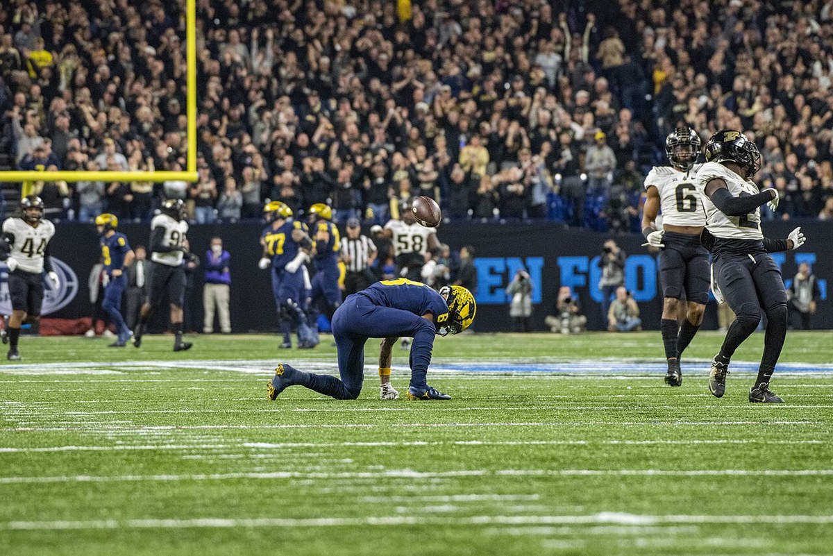 Purdue in an archival game against Michigan in December 2022. Players shown are not identified as current participants; it is not today’s matchup.