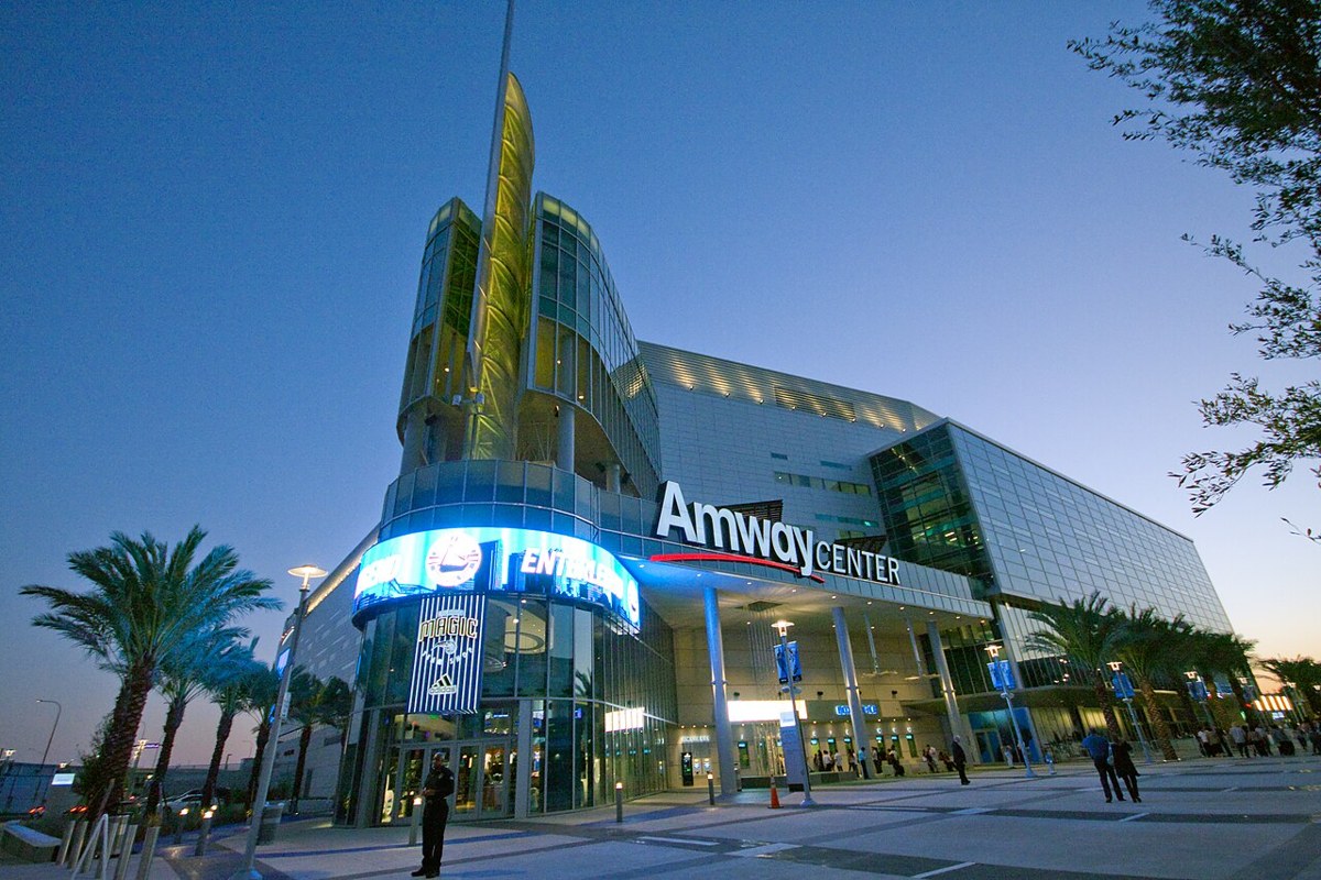 Orlando’s arena, photographed when it was known as Amway Center. Archival venue photograph, not Wednesday’s game.