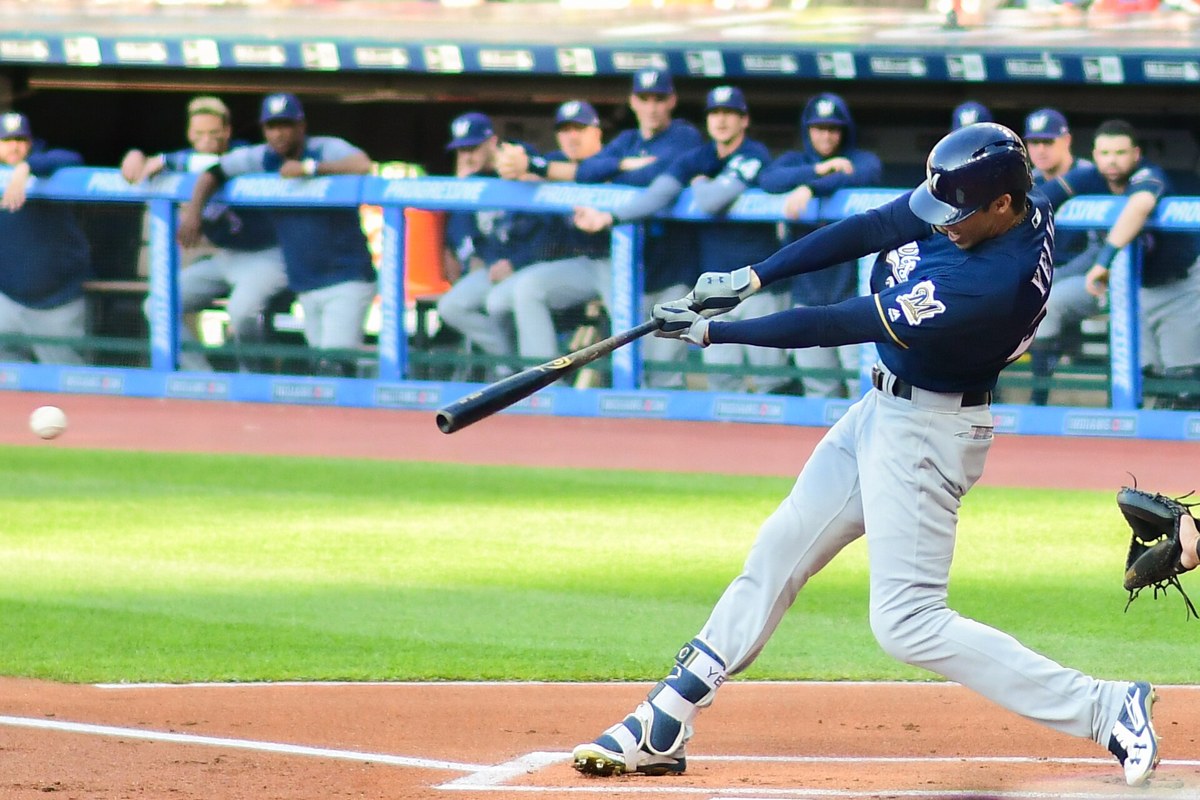 Milwaukee Brewers action from June 2018. Archival photograph, not Friday’s World Series game.