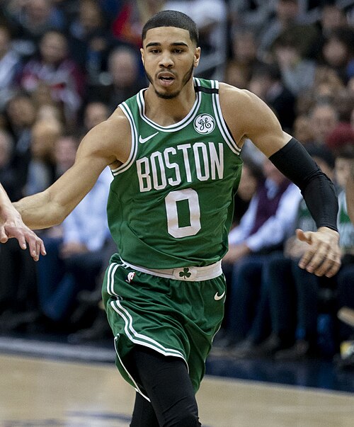Jayson Tatum with Boston at Washington in April 2018. Archival player photo, not today’s game.