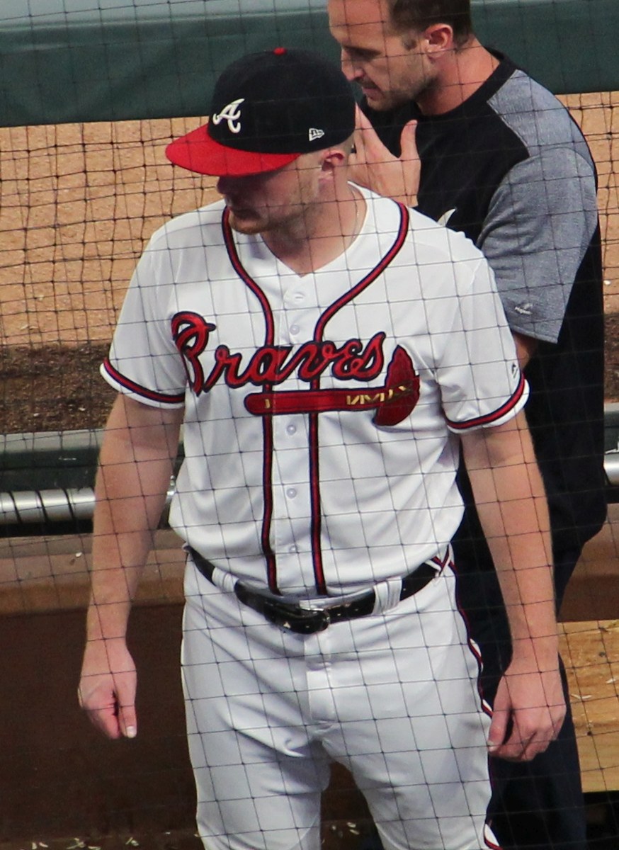 Sean Newcomb, September 18, 2018, in his former Braves uniform. Archival photo; he is Chicago’s listed Game 3 starter.